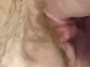Lexii Sapphire pounds her creamy pussy with a massive fuck stick and a pearly muff